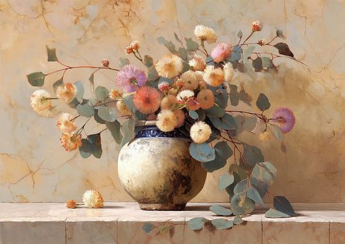 Marmorvase PomPoms