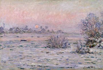 Claude Monet,Schneelandschaft in der Abenddämmerung