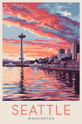 Seattle, Washington Vintage Reisposter