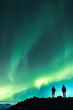 Noorderlicht boven de stilte van Poster Art Shop