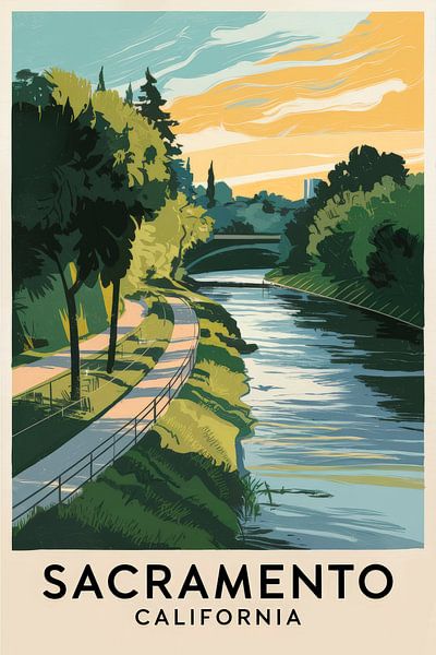 Sacramento, California Vintage Travel Poster par Poster Art Shop