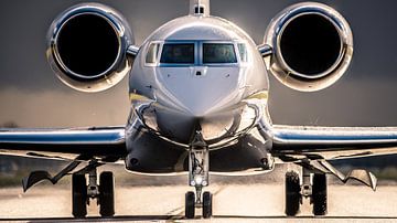 Business Jet verlaat Schiphol