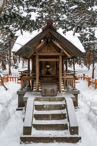 Altaar in de sneeuw van Sapporo van Mickéle Godderis