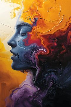 Female face close-up