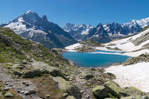 Blick auf den Lac Blanc in Frankreich