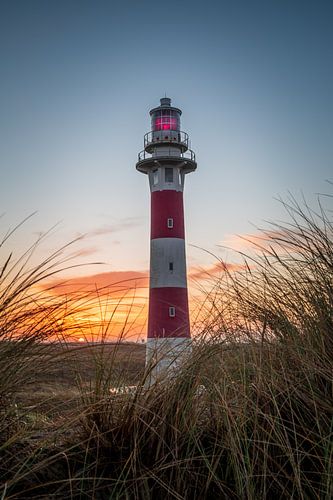 Vuurtoren Nieuwpoort in de morgen