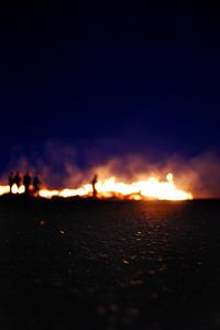Am Feuer stehend | Meierblis auf Texel