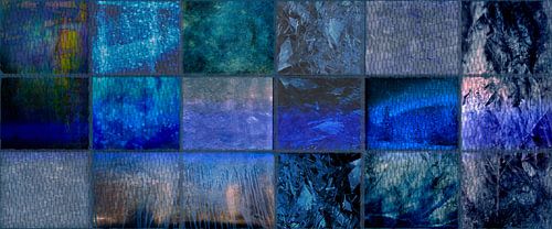 Panorama blauw, collage