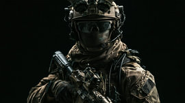 Soldier in a Navy SEAL special forces uniform by TheXclusive Art