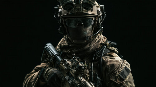 Militair in uniform speciale eenheid navy seal