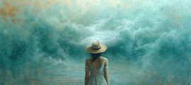Woman Blue Calm | Azure Calm by Art Whims