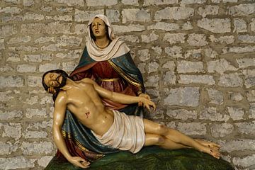 The lamentation of Christ by Mary by Jan Van Bizar