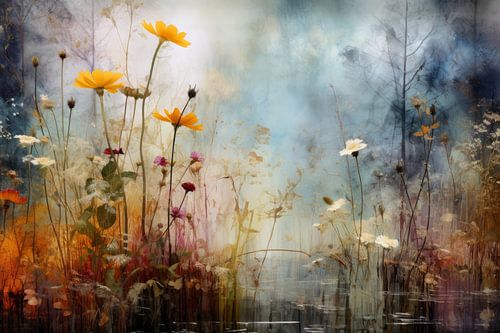 Landschaft mit Blumen 