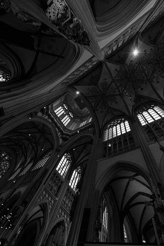 Sint-Janskathedraal Den Bosch, zwart-wit