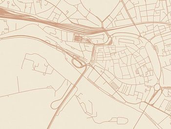 Carte de Arnhem Centrum au style Terracotta