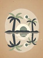 Retro Island Reflection