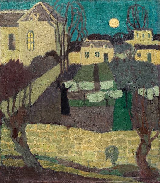 Drying the Linen, or Moonrise at the Priory (1870–1943)  by Maurice Denis. by Dina Dankers