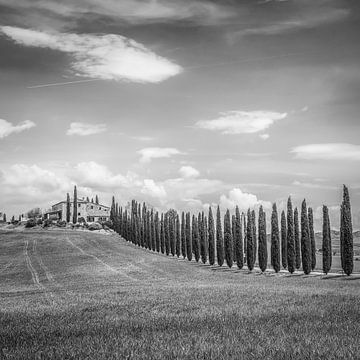 Italië in vierkant zwart wit, Toscane van Teun Ruijters
