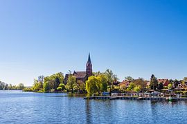 Blick über die Müritz auf die Stadt Röbel mit Marienkirche von Rico Ködder