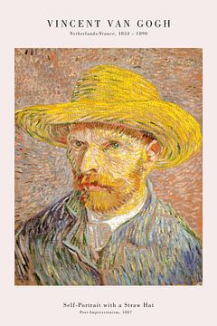 Vincent van Gogh - Selbstportrait mit dem Strohhut