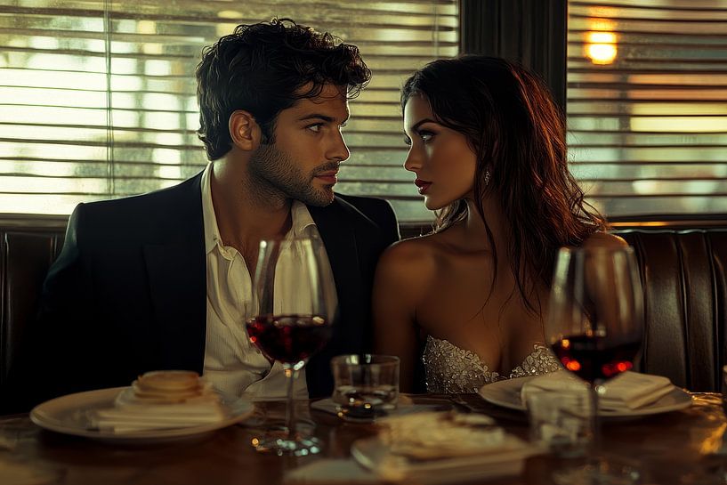 romantic dinner in fancy restaurant by Egon Zitter