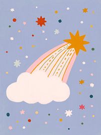 Shooting Star Nursery – Whimsical Celestial Star by StudioRemier