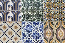 Portugiesische Azulejo-Fliesenkollektion als modernes horizontales Muster von Minimalistic Travel Photography by.Rieneke