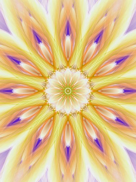 Mandala digital art 'Flower Dance' by Ivonne Fuhren- van de Kerkhof