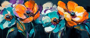 Blühende Farbenpracht – florale Kunst  Ewige Frühlingsmelod von Poster Art Shop