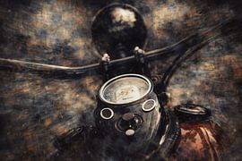Fine art composition of a classic car and abstract texture storm by Johnny Flash
