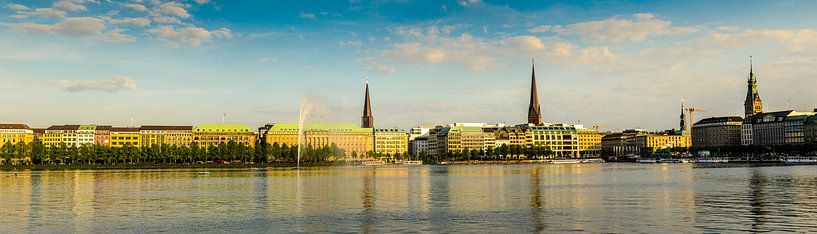 Panorama Outer Alster Hamburg by Dieter Walther