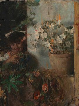 Antonio Mancini - Blumenmädchen von Peter Balan
