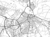 Map of Nijmegen in Black and Wite