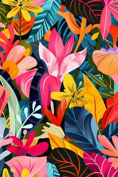 Tropische bloemenmagie van Poster Art Shop