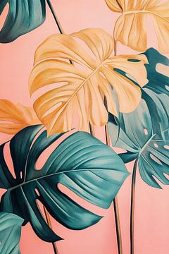 Monstera in Pastel van Studio BB