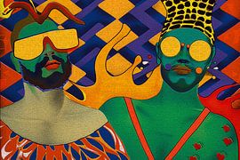 Popart portraits-sun worshippers by Ton Kuijpers