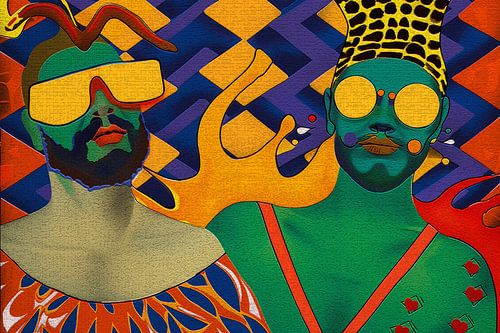 Popart portraits-sun worshippers