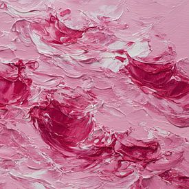 An abstract sea of rosé wine by TheXclusive Art