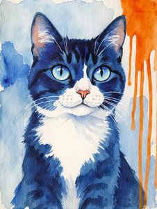 Blau und weiß und hübsch