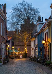 Evening photo historical city Doesburg