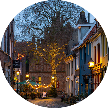 Avondfoto historische stad Doesburg van Jeroen Kleiberg