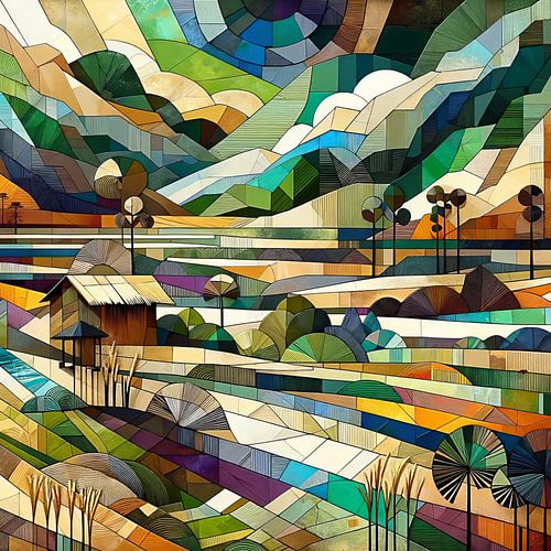 Mozaïek 'Rizière' van Casamance