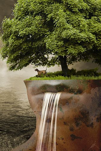 The waterfall - H. Fischer