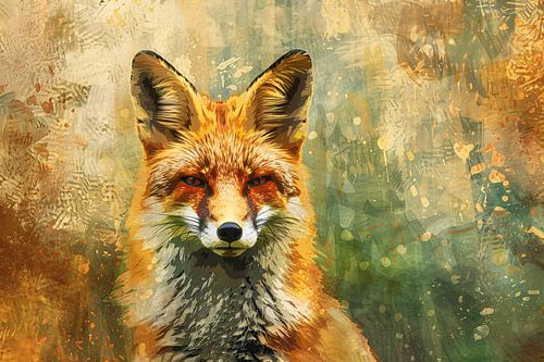 Modern abstract portret met graffiti