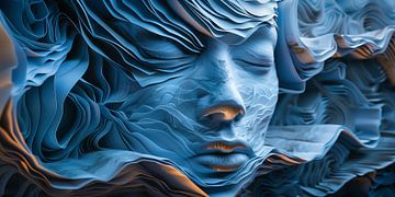 Face in flowing structures by Jonas Weinitschke