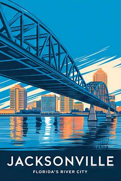 Jacksonville, Florida Vintage Travel Poster by Poster Art Shop