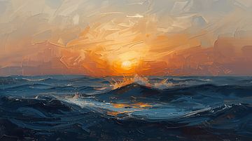 Waves in the fire of the evening