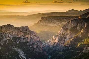 Gorges du Verdon tijdens zonsondergang van Damien Franscoise