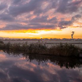 Molen aan ringvaart bij Alkmaar van Robert van der Eng