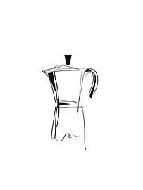 Mokkakanne in eleganter One-Line-Ästhetik von drdigitaldesign